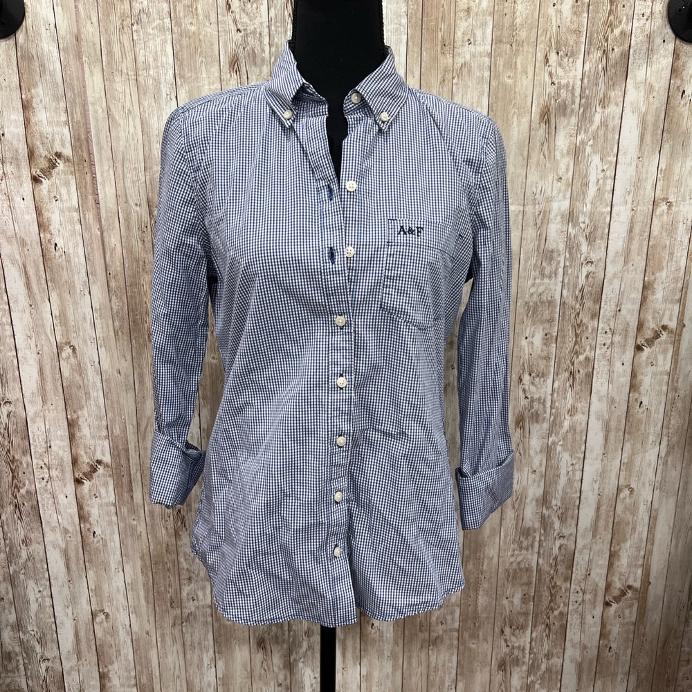 Abercrombie & Fitch‎ Blue Gingham Button-Up Shirt | Size M